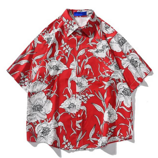 Floral Patterned The Street Shirt 013