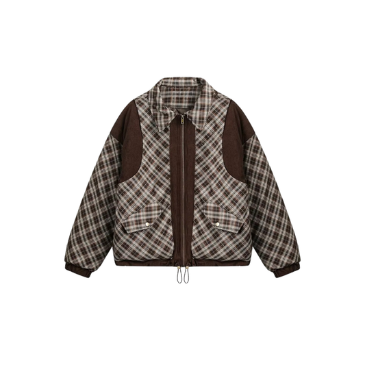 Plaid Patchwork Retro Jacket 007